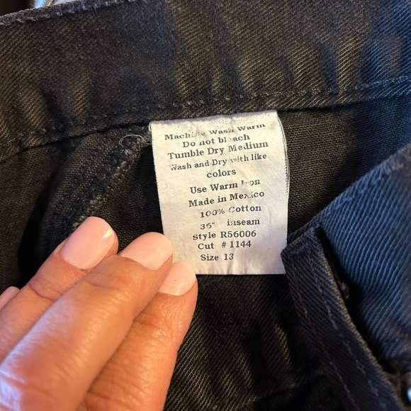 Vintage Roughrider By Circle T High Rise Ponchos on Waist Black Jeans Sz 13 - Picture 7 of 13